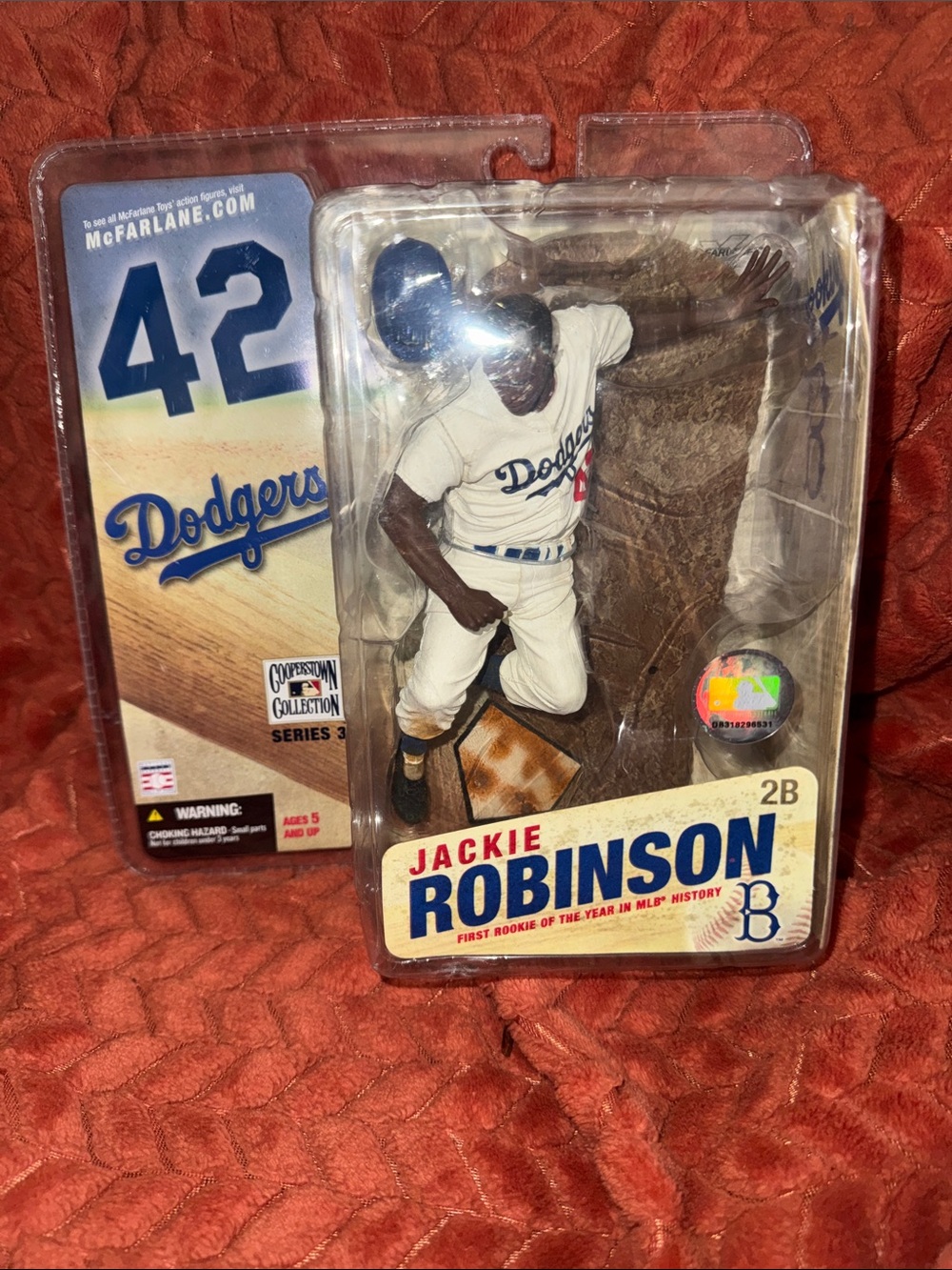 Rare Jackie Robinson McFarlane Series 3 Action Figure Brooklyn Dodgers Sealed